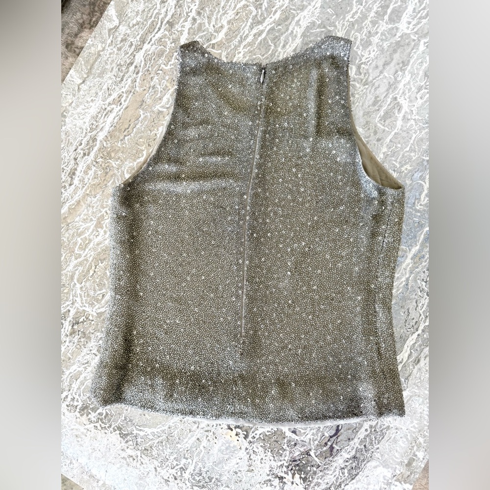 Michael Kors Glittering Silver Sequin Blouse - Picture 4 of 4